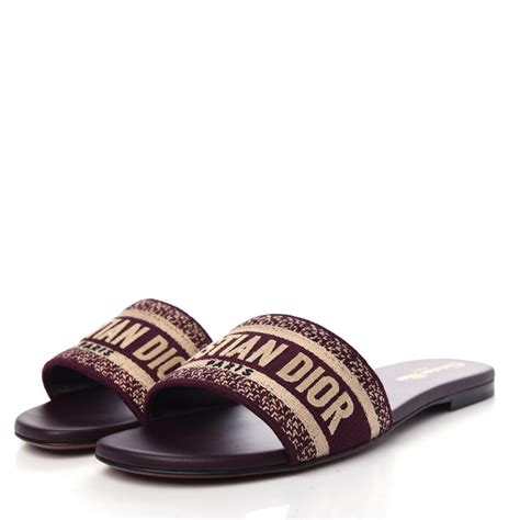 burgundy dior slides|Dior.